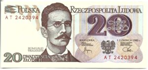 POLONIA 20 ZLOTYCH 1982 SIN CIRCULAR