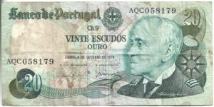 PORTUGAL 20 ESCUDOS 1978