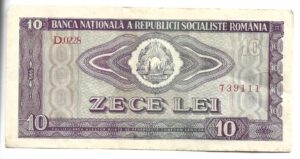 RUMANIA 10 LEU 1966