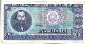 RUMANIA 100 LEU 1966