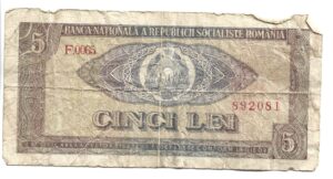 RUMANIA 5 LEU 1966