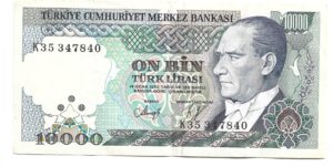 TURQUÍA 10.000 LIRAS 1970