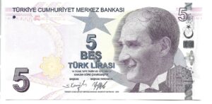 TURQUÍA 5 LIRAS 2009 SIN CIRCULAR