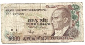 TURQUÍA 5000 LIRAS 1970