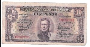 URUGUAY 10 PESOS 1939
