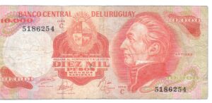 URUGUAY  10.000 NUEVOS PESOS 1987