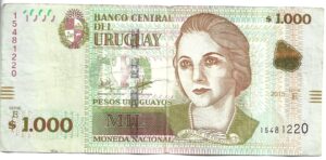 URUGUAY 1000 PESOS 2015
