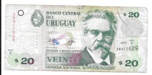 URUGUAY 20 PESOS 2011