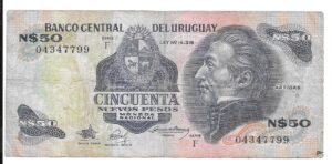 URUGUAY  50 NUEVOS PESOS 1985