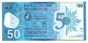 URUGUAY 50 PESOS 2017 CONMEMORATIVO