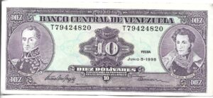 VENEZUELA 10 BOLÍVARES 1995