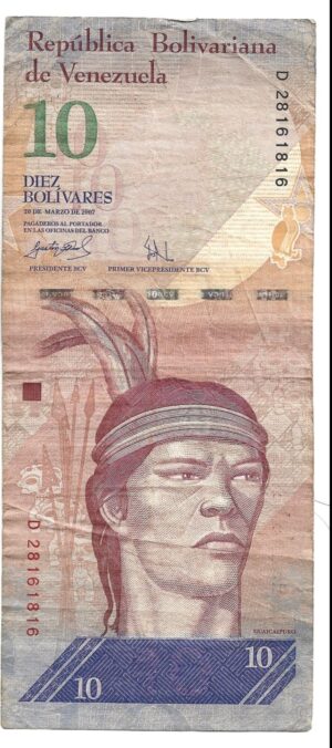 VENEZUELA 10 BOLÍVARES 2007