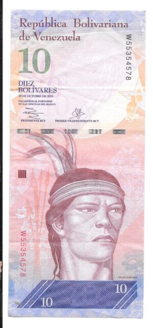VENEZUELA 10 BOLÍVARES 2013