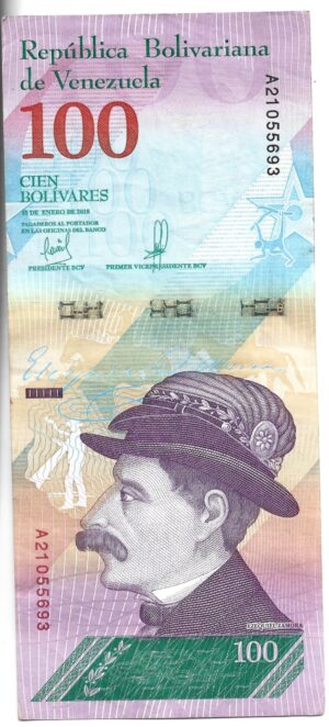 VENEZUELA 100 BOLÍVARES 2018