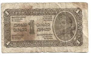 YUGOSLAVIA 1 DINAR 1944