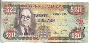 JAMAICA 20 DÓLARES 1998