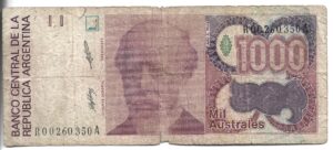 ARGENTINA 1000 AUSTRALES REPOSICIÓN
