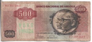 ANGOLA 500 NOVO KWANZAS 1987