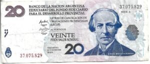 ARGENTINA 20 LECOP