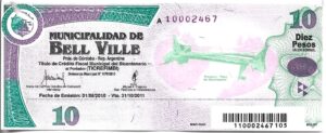 ARGENTINA MUNICIPALIDAD DE BELL VILLE 10 PESOS 2010