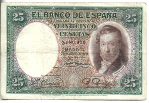 ESPAÑA 25 PESETAS 1931