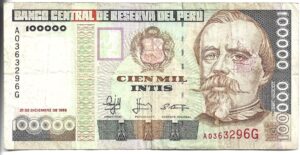 PERÚ 100.000 INTIS 1988