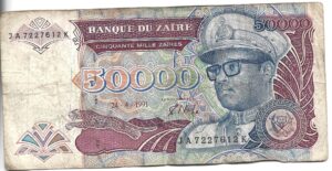 ZAIRE 50.000 ZAIRES 1991