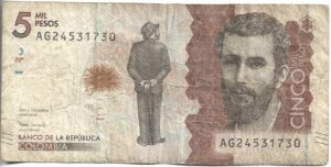 COLOMBIA 5000 PESOS 2018