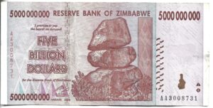 ZIMBABWE 5.000.000.000 DÓLARES 2008