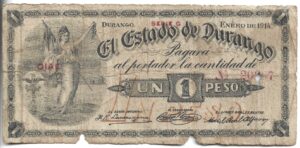 MÉXICO 1 PESO 1914 ESTADO DE DURANGO