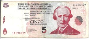 ARGENTINA 5 LECOP LEYENDA MODIFICATORIO