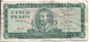 CUBA 5 PESOS 1972