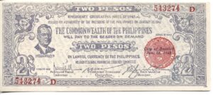 FILIPINAS 2 PESOS 1942