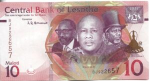 LESOTHO 10 MALOTI 2021 SIN CIRCULAR