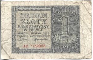 POLONIA 1 ZLOTY 1941