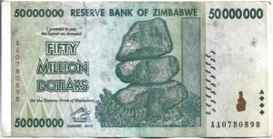 ZIMBABWE 50.000.000 DÓLARES 2008