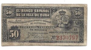 CUBA 50 CENTAVOS 1896