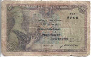 PORTUGAL 50 CENTAVOS 1918