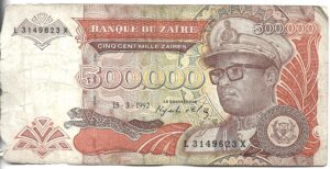 ZAIRE 500.000 ZAIRES 1992