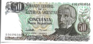 ARGENTINA 50 PESOS ARGENTINOS REPOSICIÓN SIN CIRCULAR