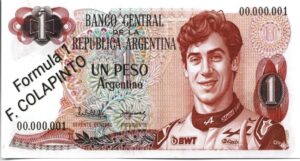 ARGENTINA BILLETE FANTASÍA 1 PESO COLAPINTO