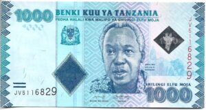 TANZANIA 1000 SHILLING 2021 SIN CIRCULAR