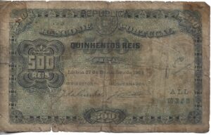 PORTUGAL 500 REIS 1919