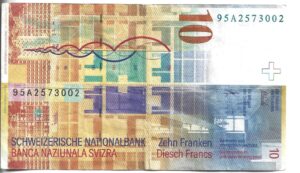SUIZA 10 FRANCOS 1996