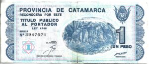 ARGENTINA BONO 1 PESO CATAMARCA 1998