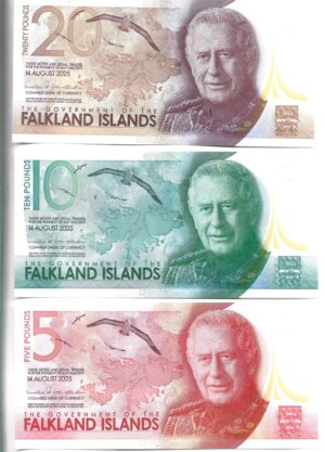 ARGENTINA ISLAS MALVINAS 3 BILLETES 2025 SIN CIRCULAR