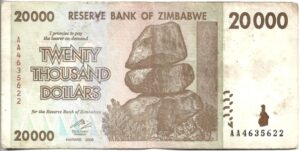 ZIMBABWE 20.000 DÓLARES 2008