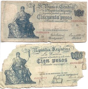 ARGENTINA LOTE 50 Y 100 PESOS PROGRESO